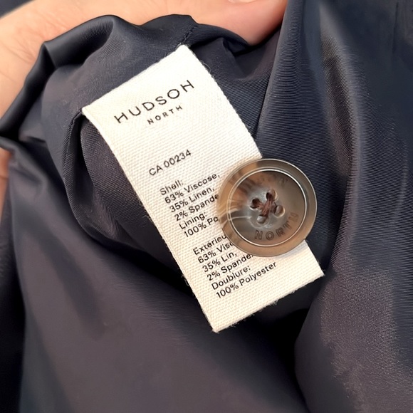 Hudson Plus Navy Linen Blazer 16W - Picture 6 of 11